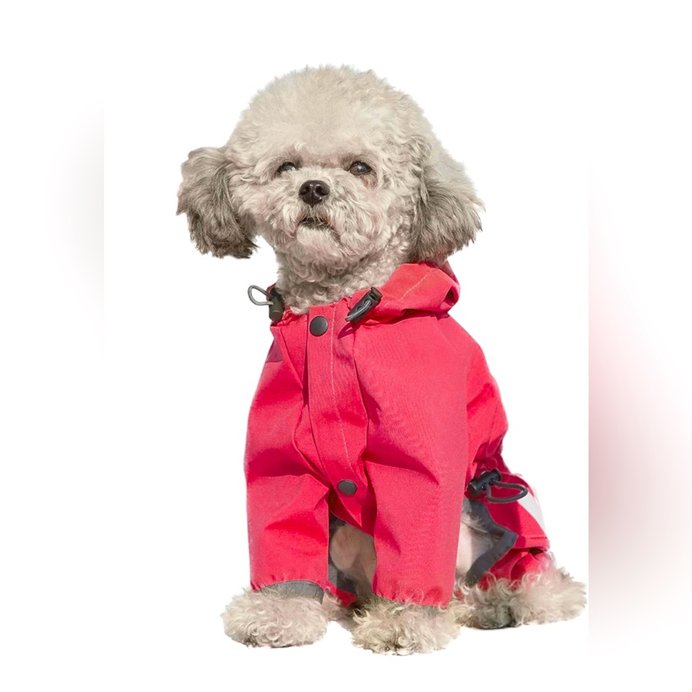 Dog raincoat, small, pink